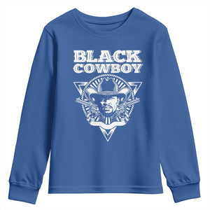 African American Cowboy Black History Youth Sweatshirt TS09 Royal Blue Print Your Wear