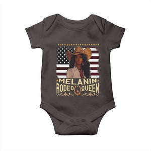 Black Cowgirl Baby Onesie Melanin Rodeo Queen African American TS09 Dark Chocolate Print Your Wear