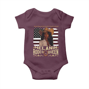 Black Cowgirl Baby Onesie Melanin Rodeo Queen African American TS09 Maroon Print Your Wear