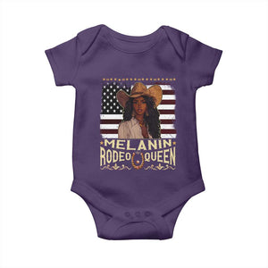 Black Cowgirl Baby Onesie Melanin Rodeo Queen African American TS09 Purple Print Your Wear