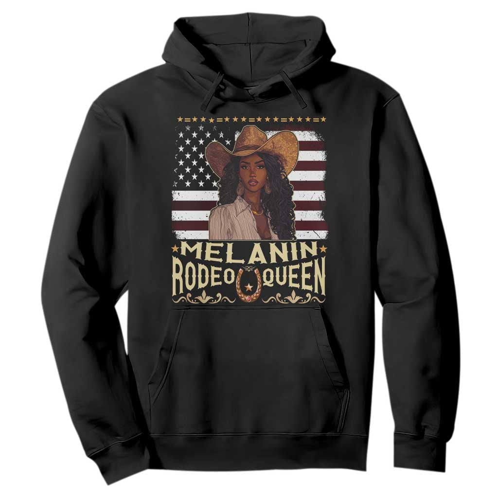 Black Cowgirl Hoodie Melanin Rodeo Queen African American TS09 Black Print Your Wear