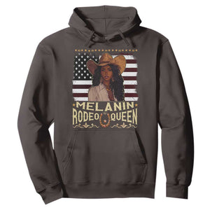 Black Cowgirl Hoodie Melanin Rodeo Queen African American TS09 Dark Chocolate Print Your Wear