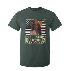 Black Cowgirl T Shirt For Kid Melanin Rodeo Queen African American TS09 Dark Forest Green Print Your Wear