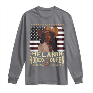 Black Cowgirl Long Sleeve Shirt Melanin Rodeo Queen African American TS09 Charcoal Print Your Wear