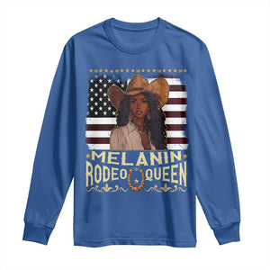 Black Cowgirl Long Sleeve Shirt Melanin Rodeo Queen African American TS09 Royal Blue Print Your Wear