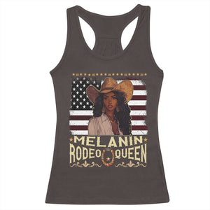 Black Cowgirl Racerback Tank Top Melanin Rodeo Queen African American TS09 Dark Chocolate Print Your Wear