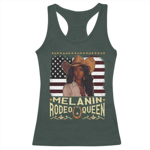 Black Cowgirl Racerback Tank Top Melanin Rodeo Queen African American TS09 Dark Forest Green Print Your Wear