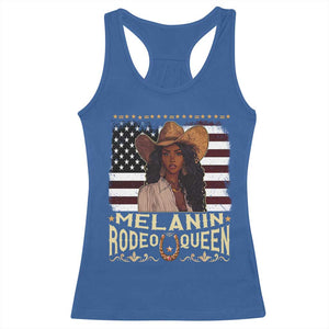 Black Cowgirl Racerback Tank Top Melanin Rodeo Queen African American TS09 Royal Blue Print Your Wear