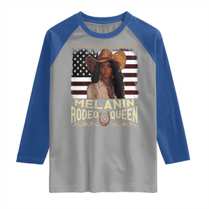 Black Cowgirl Raglan Shirt Melanin Rodeo Queen African American TS09 Sport Gray Royal Print Your Wear