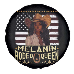 Black Cowgirl Spare Tire Cover Melanin Rodeo Queen African American TS09 Print Your Wear