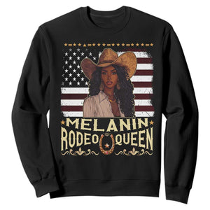 Black Cowgirl Sweatshirt Melanin Rodeo Queen African American TS09 Black Print Your Wear