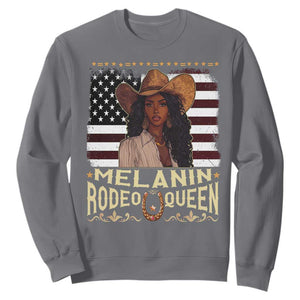 Black Cowgirl Sweatshirt Melanin Rodeo Queen African American TS09 Charcoal Print Your Wear