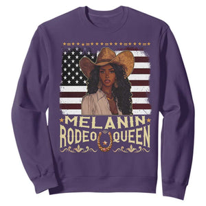 Black Cowgirl Sweatshirt Melanin Rodeo Queen African American TS09 Purple Print Your Wear