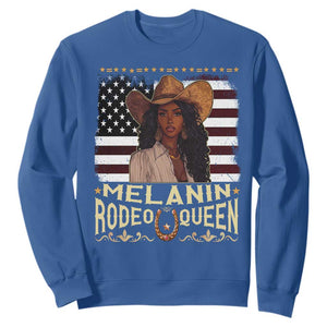 Black Cowgirl Sweatshirt Melanin Rodeo Queen African American TS09 Royal Blue Print Your Wear