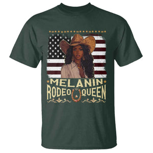 Black Cowgirl T Shirt Melanin Rodeo Queen African American TS09 Dark Forest Green Print Your Wear