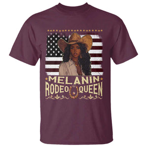 Black Cowgirl T Shirt Melanin Rodeo Queen African American TS09 Maroon Print Your Wear