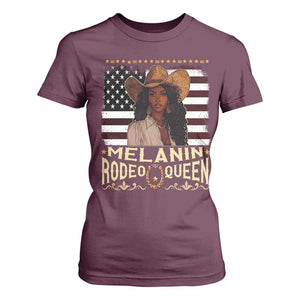 Black Cowgirl T Shirt For Women Melanin Rodeo Queen African American TS09 Maroon Print Your Wear