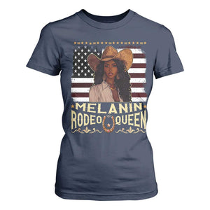 Black Cowgirl T Shirt For Women Melanin Rodeo Queen African American TS09 Navy Print Your Wear