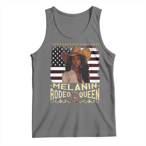 Black Cowgirl Tank Top Melanin Rodeo Queen African American TS09 Black Heather Print Your Wear