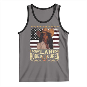 Black Cowgirl Tank Top Melanin Rodeo Queen African American TS09 Deep Heather Black Print Your Wear