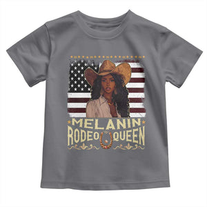 Black Cowgirl Toddler T Shirt Melanin Rodeo Queen African American TS09 Charcoal Print Your Wear