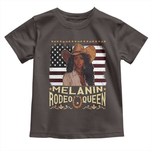 Black Cowgirl Toddler T Shirt Melanin Rodeo Queen African American TS09 Dark Chocolate Print Your Wear