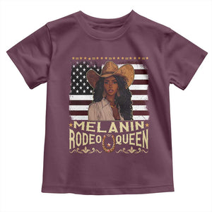 Black Cowgirl Toddler T Shirt Melanin Rodeo Queen African American TS09 Maroon Print Your Wear