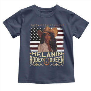 Black Cowgirl Toddler T Shirt Melanin Rodeo Queen African American TS09 Navy Print Your Wear