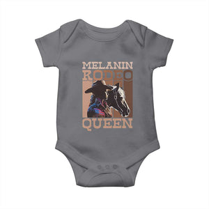 African American Cowgirl Baby Onesie Melanin Rodeo Queen TS09 Charcoal Print Your Wear