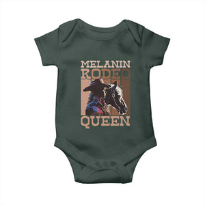 African American Cowgirl Baby Onesie Melanin Rodeo Queen TS09 Dark Forest Green Print Your Wear