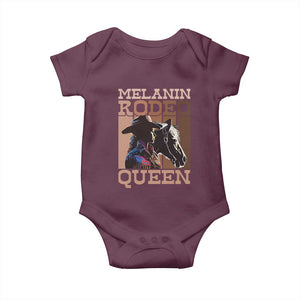 African American Cowgirl Baby Onesie Melanin Rodeo Queen TS09 Maroon Print Your Wear