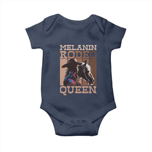 African American Cowgirl Baby Onesie Melanin Rodeo Queen TS09 Navy Print Your Wear