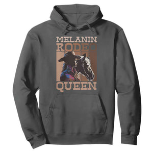 African American Cowgirl Hoodie Melanin Rodeo Queen TS09 Dark Heather Print Your Wear