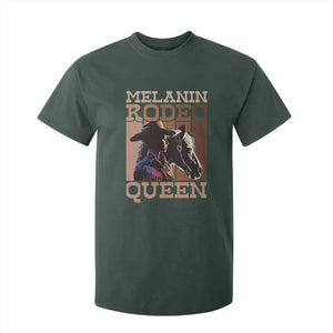 African American Cowgirl T Shirt For Kid Melanin Rodeo Queen TS09 Dark Forest Green Print Your Wear