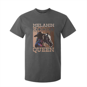 African American Cowgirl T Shirt For Kid Melanin Rodeo Queen TS09 Dark Heather Print Your Wear