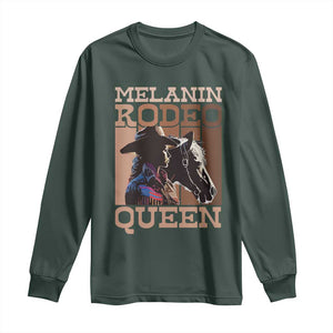 African American Cowgirl Long Sleeve Shirt Melanin Rodeo Queen TS09 Dark Forest Green Print Your Wear