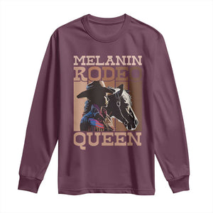 African American Cowgirl Long Sleeve Shirt Melanin Rodeo Queen TS09 Maroon Print Your Wear