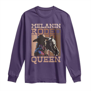 African American Cowgirl Long Sleeve Shirt Melanin Rodeo Queen TS09 Purple Print Your Wear