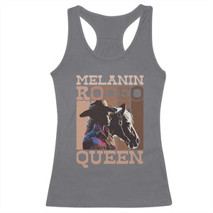 African American Cowgirl Racerback Tank Top Melanin Rodeo Queen TS09 Charcoal Print Your Wear