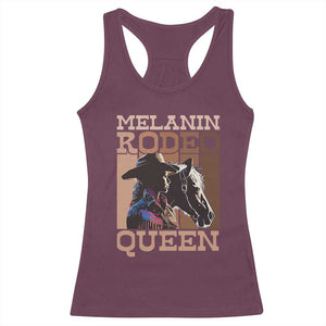 African American Cowgirl Racerback Tank Top Melanin Rodeo Queen TS09 Maroon Print Your Wear