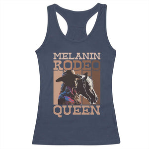 African American Cowgirl Racerback Tank Top Melanin Rodeo Queen TS09 Navy Print Your Wear