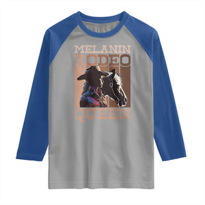 African American Cowgirl Raglan Shirt Melanin Rodeo Queen TS09 Sport Gray Royal Print Your Wear