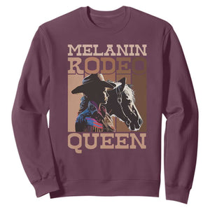 African American Cowgirl Sweatshirt Melanin Rodeo Queen TS09 Maroon Print Your Wear