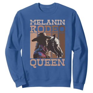 African American Cowgirl Sweatshirt Melanin Rodeo Queen TS09 Royal Blue Print Your Wear