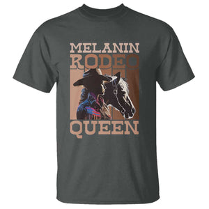 African American Cowgirl T Shirt Melanin Rodeo Queen TS09 Dark Heather Print Your Wear