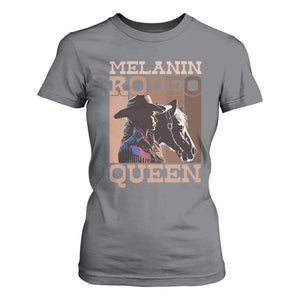 African American Cowgirl T Shirt For Women Melanin Rodeo Queen TS09 Charcoal Print Your Wear