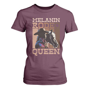 African American Cowgirl T Shirt For Women Melanin Rodeo Queen TS09 Maroon Print Your Wear