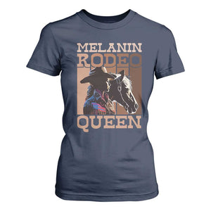 African American Cowgirl T Shirt For Women Melanin Rodeo Queen TS09 Navy Print Your Wear