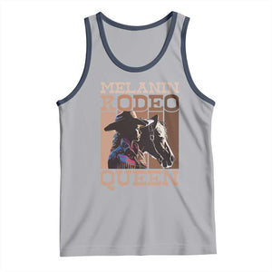 African American Cowgirl Tank Top Melanin Rodeo Queen TS09 Athletic Heather Navy Print Your Wear