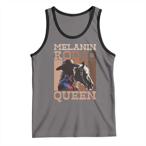 African American Cowgirl Tank Top Melanin Rodeo Queen TS09 Deep Heather Black Print Your Wear